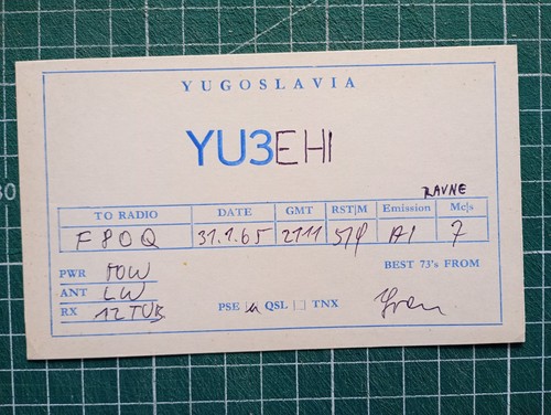 Br0874 carte radio amateur qsl - radio,