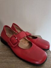 JOSEPH SIEBEL : BABIES CUIR VERITABLE ROUGE CHAUSSURES 