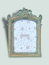Cadre Photo Clayre & Eef Beige Antik Vert Rameaux 24,5cm NEUF