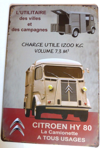 Plaque metal vintage citroen - metal, /