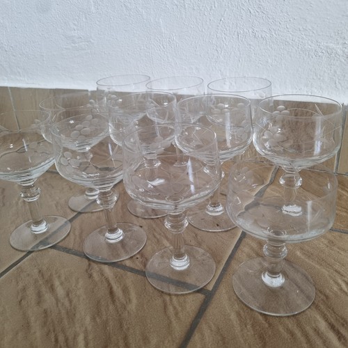 Lot verres motif grappe - lot, de