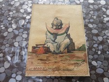 TABLEAU AQUARELLE SUR PAPIER CLAUDE COMMETTE 25/10/34 MAROC