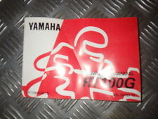 Manuel du Proprietaire en Anglais  - RT 100 - Yamaha  