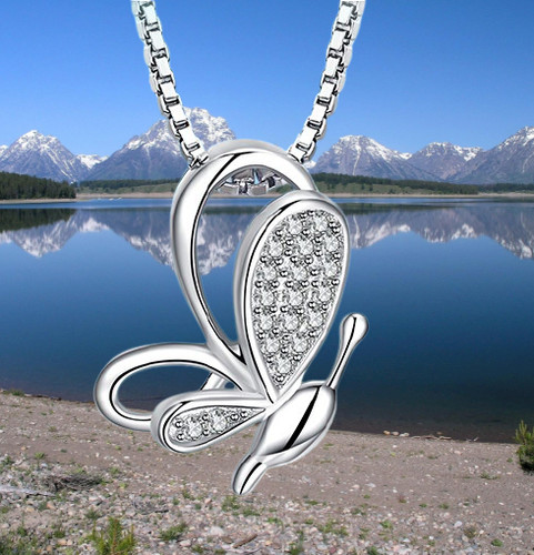 Collier pendentif papillon - pendentif,