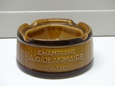 *ANCIEN CENDRIER CERAMIQUE PUBLICITAIRE PUBLICITE CHAMPAGNE JEANMAIRE AVIZE déco