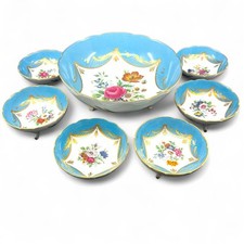 Service Entremets Tripode - Porcelaine Limoges – Giraud – Peint à la Main - Or