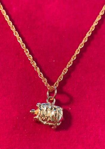 14kt plaqué mignon tortue - plaqué, or