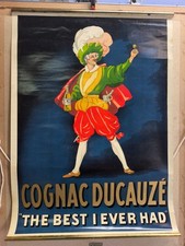 Rare Affiche De Cognac Ducauzé old  Ancienne Original No Copie