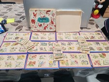 Rare Ancien 1920's JEU BOTANIQUE ANCIEN LOTO DES FLEURS JLR Pat Paris Complet 