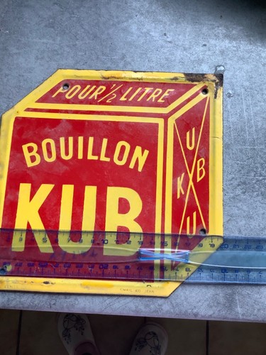 Plaque émaillée ancienne kub - plaque,