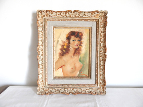 Ancien tableau huile sur toile - tableau,