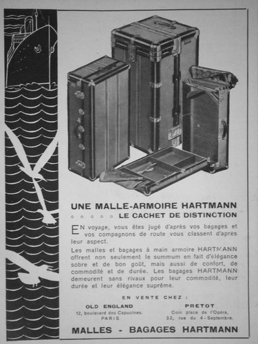 Publicité 1931 bagages - publicitÉ,