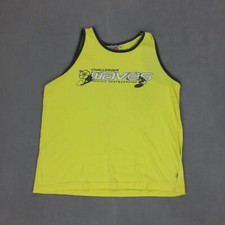 Débardeur Surf Vintage 90s Challenger Boardrider M Jaune Imprimé Print Marcel