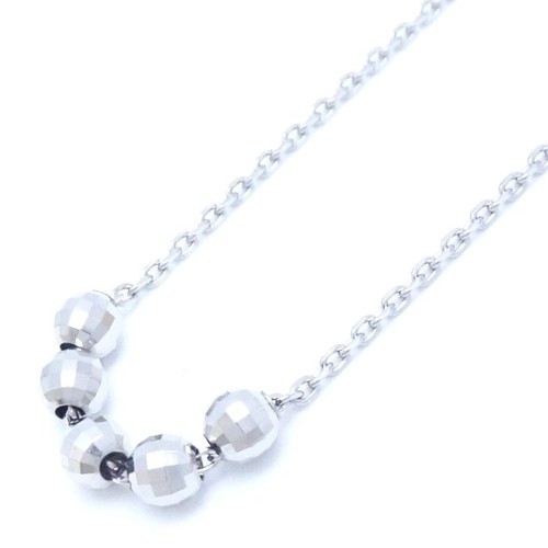 Collier platine 850 - , boule