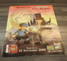 PLV ds professeur layton affiche sortie du jeux ds nintendo