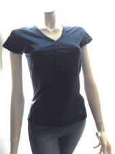 tee shirt marque Dorotennis col V bleu marine taille S 38