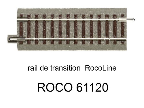 Roco rail transition - rail, mm