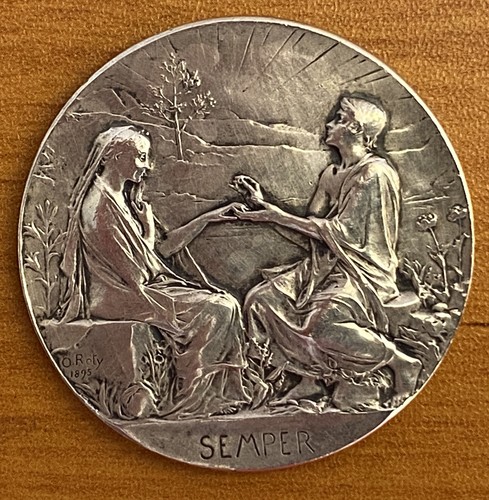 Médaille mariage argent - médaille, en