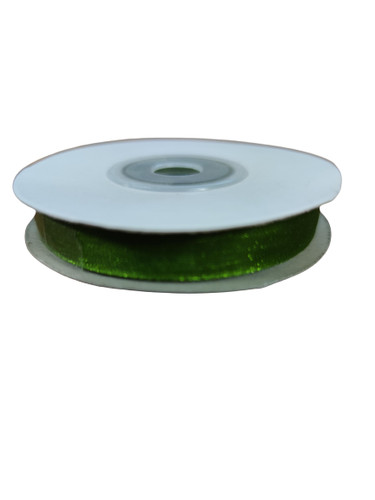 Ruban organza vert kaki 10mm - ruban,