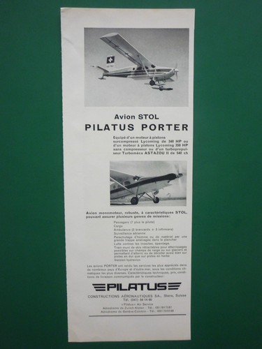 1962 pub avion - avion, pilatus