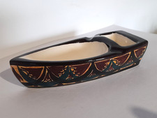 ancien cendrier vide poche saleron en faïence de Saint Jean de Bretagne barque