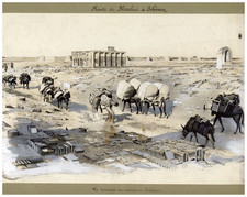 Persia, La traversée des cimetières de de Kichapoor  Vintage albumen print, prov