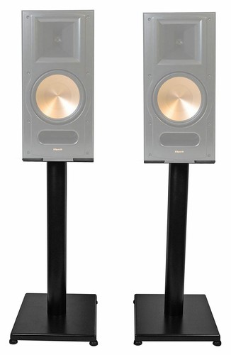Pair black steel speaker - pair,