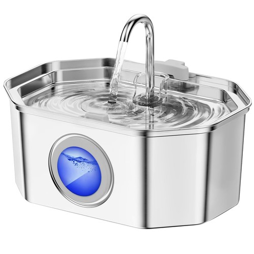 Cat water fountain - cat, stainless