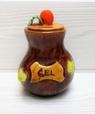 Pot à sel / salière vintage décor fruit