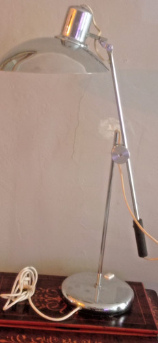 Grande lampe bureau chrome - de,