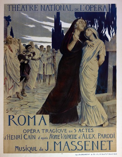 Rochegrosse poster entoilé - g.,