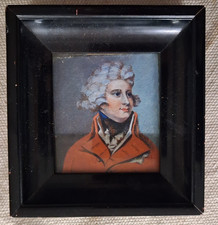 Ancien portrait miniature Roi