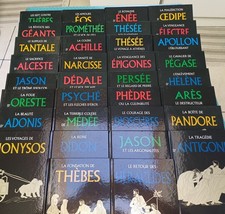 lot de 34 livres de la bibliotheque mythologie  greco romaine