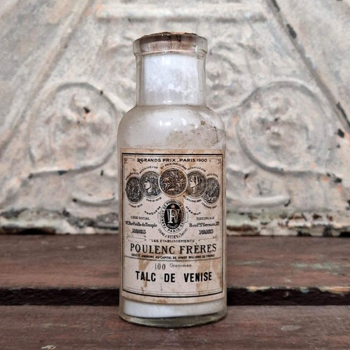 Flacon ancien talc - flacon,