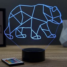 Lampe illusion 3D Animal Ours