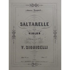 SIGHICELLI Vincenzo Saltarelle op 21 No 5 Violon Piano ca1860
