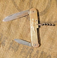Antique pocket knife brass