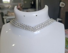 RAS DE COU FIL  STRASS BLANCS