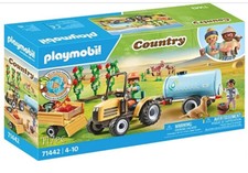 Playmobil Country Life Set 71442 Tracteur avec remorque et réservoir d'eau ne...
