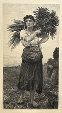 Glaneuse GRAVURE Eau Forte