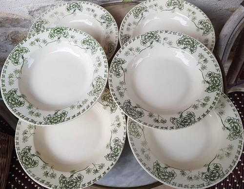 Anciennes assiettes creuses - anciennes,