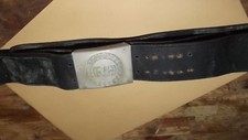 Ceinture cuir, boucle "RH"