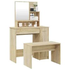 Ensemble Coiffeuse Bois Chêne