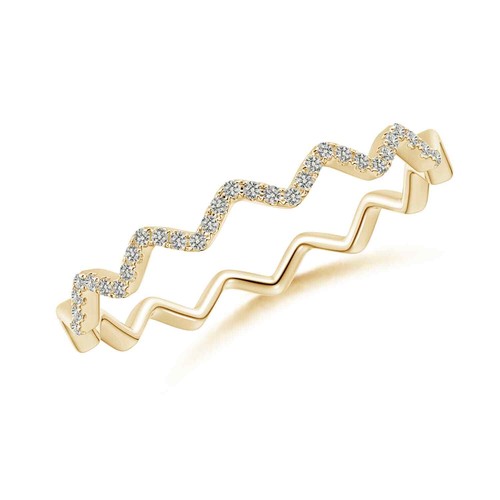 Bague diamant rond zig zag - rond,