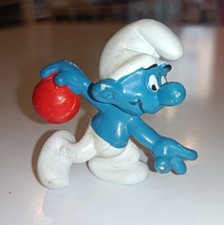 Figurine Schtroumpf Joueur de Bowling  Schleich Peyo B-17 no Tintin Astérix 
