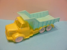 ANCIEN JOUET DE BAZAR CAMION BENNE PLASTIQUE SOUFFLE NEUF