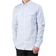 Balmain Chemise à poches bleu