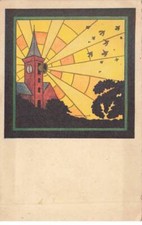 ILLUSTRATEURS AC#MK1024 CLOCHE VITRAUX EGLISE ART DECO A IDENTIFIER