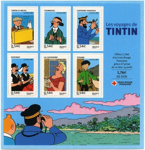 Timbre france 109 tintin - timbre,