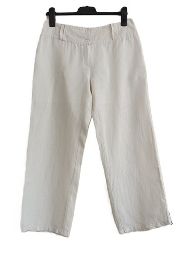 Pantalon beige écru - ., lin
